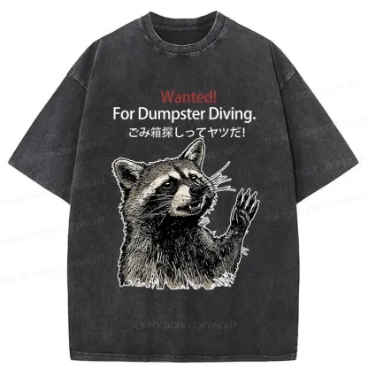 Tokyo-Tiger Wanted Raccoon Washed T-Shirt