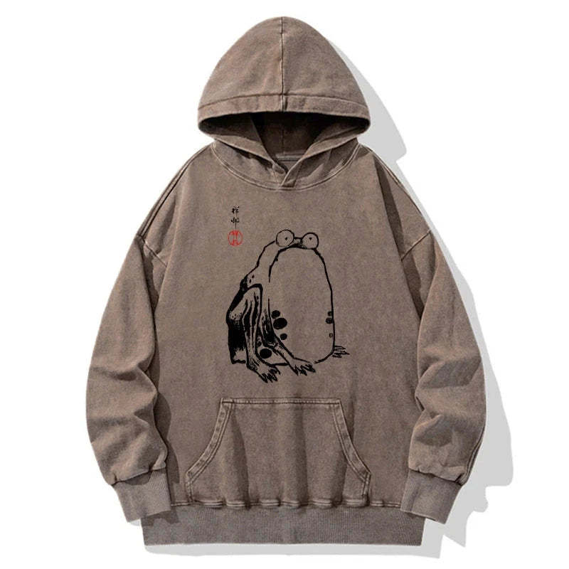 Tokyo-Tiger Grumpy Frog Matsumoto Hoji Washed Hoodie