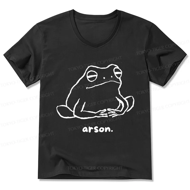 Tokyo-Tiger Japan Arsonist Frog V-Neck Classic T-Shirt