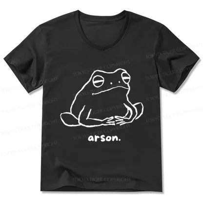 Tokyo-Tiger Japan Arsonist Frog V-Neck Classic T-Shirt