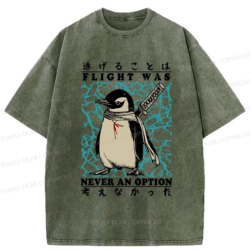 Tokyo-Tiger Ninja Penguin Washed T-Shirt