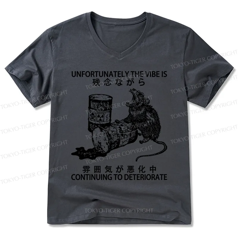 Tokyo-Tiger The Vibe Is Continuing To Deteriorate V-Neck Classic T-Shi