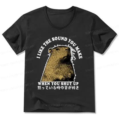Tokyo-Tiger I Like The Sound Of Silence V-Neck Classic T-Shirt