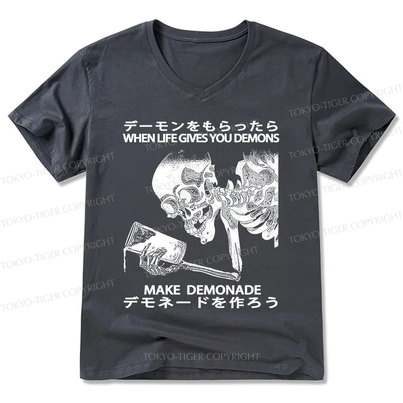 Tokyo-Tiger Make Demonade Funny V-Neck Classic T-Shirt Sale
