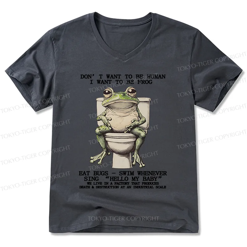 Tokyo-Tiger I Just Want To Be A Frog V-Neck Classic T-Shirt