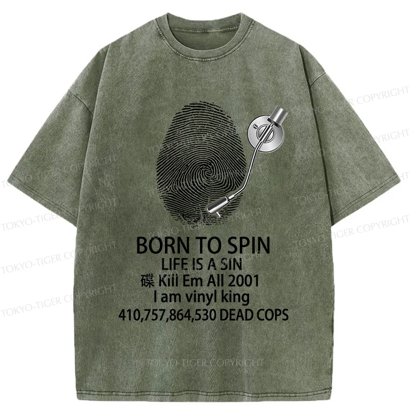 Tokyo-Tiger Born For Music Washed T-Shirt