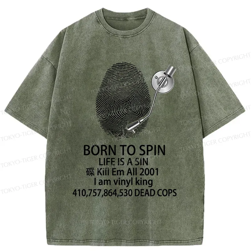 Tokyo-Tiger Born For Music Washed T-Shirt
