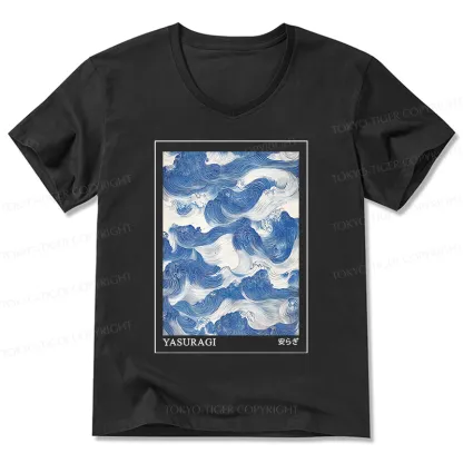 Tokyo-Tiger Japanese Retro Art Wave V-Neck Classic T-Shirt