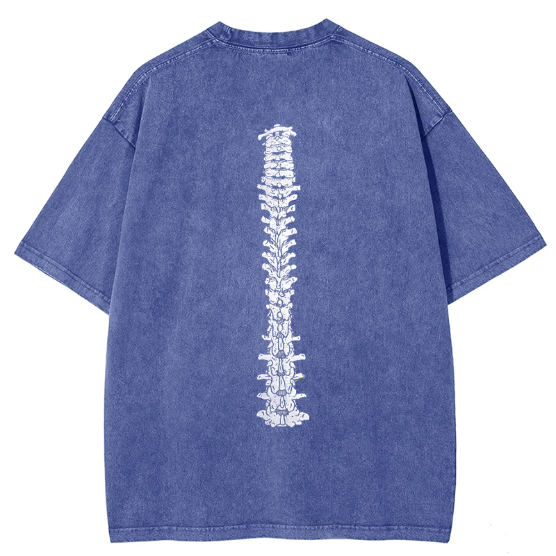 Tokyo-Tiger Spine Back Washed T-Shirt