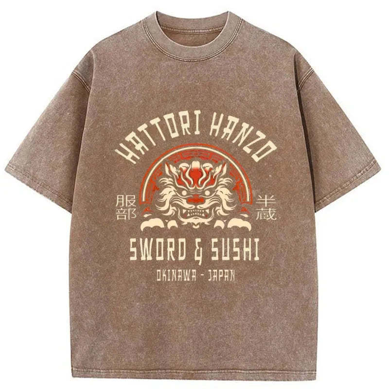 Tokyo-Tiger Hattori Hanzo Sword Washed T-Shirt