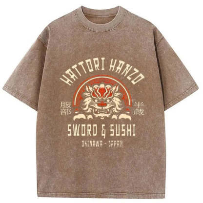 Tokyo-Tiger Hattori Hanzo Sword Washed T-Shirt