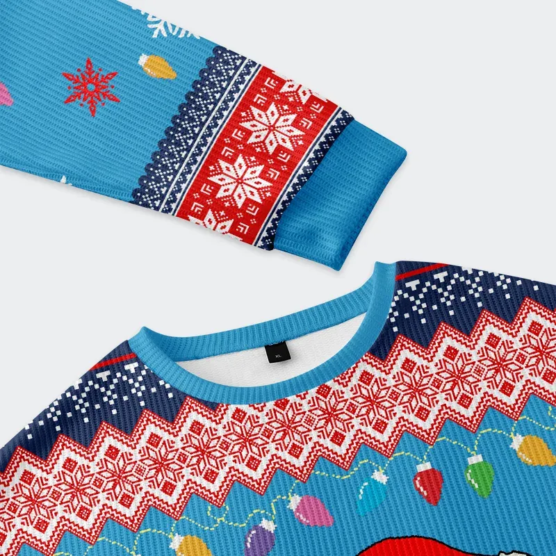 Tokyo-Tiger Frog Brings Gifts Christmas Ugly Sweatshirt