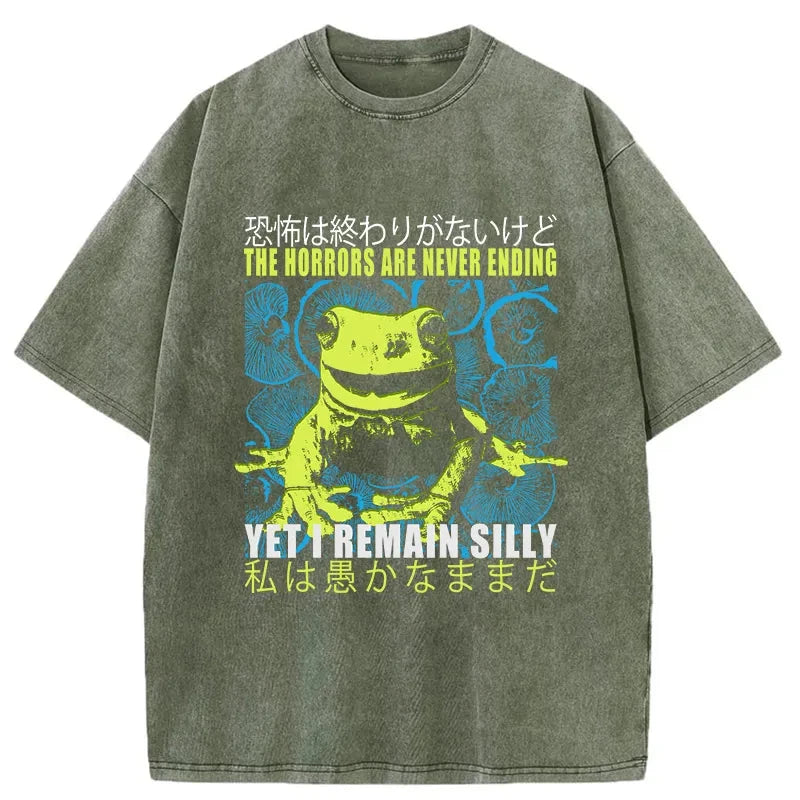 Tokyo-Tiger A Self-Aware Frog Washed T-Shirt