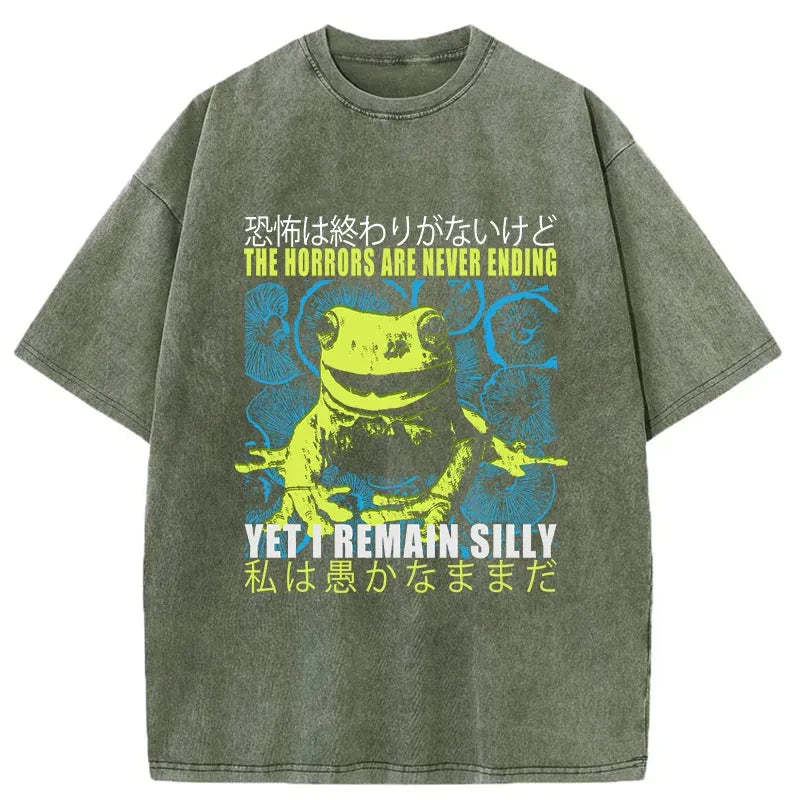 Tokyo-Tiger A Self-Aware Frog Washed T-Shirt