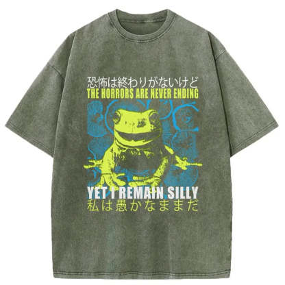 Tokyo-Tiger A Self-Aware Frog Washed T-Shirt