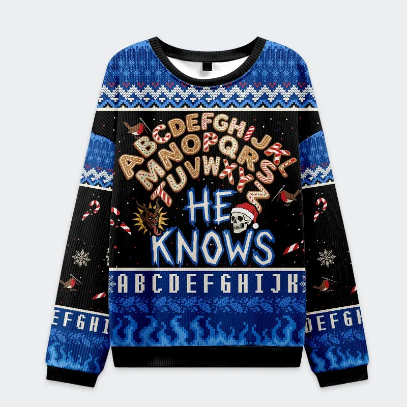 Tokyo-Tiger English Alphabet Funny Christmas Ugly Sweatshirt