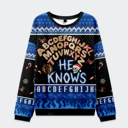 Tokyo-Tiger English Alphabet Funny Christmas Ugly Sweatshirt