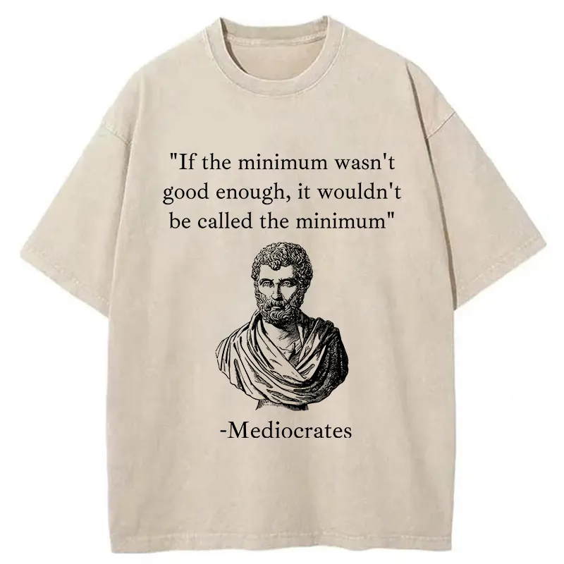 Tokyo-Tiger Humorous Philosopher Funny Washed T-Shirt