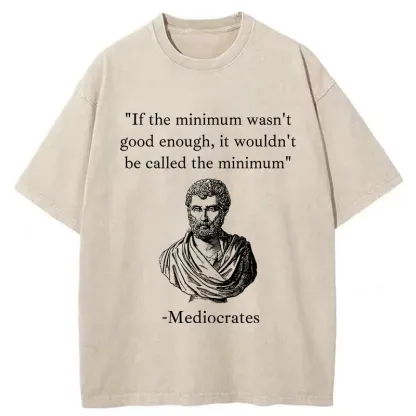 Tokyo-Tiger Humorous Philosopher Funny Washed T-Shirt