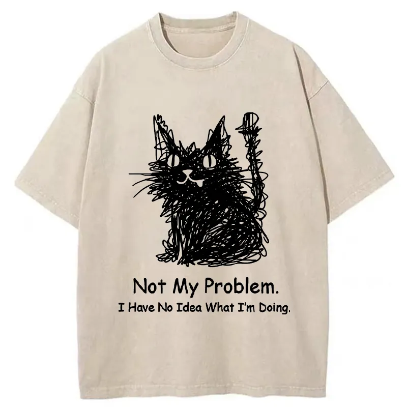 Tokyo-Tiger Cats Never Make Mistakes Washed T-Shirt