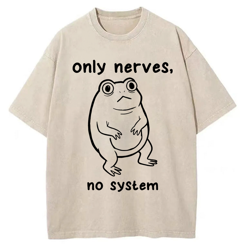 Tokyo-Tiger No System Frog Meme Washed T-Shirt