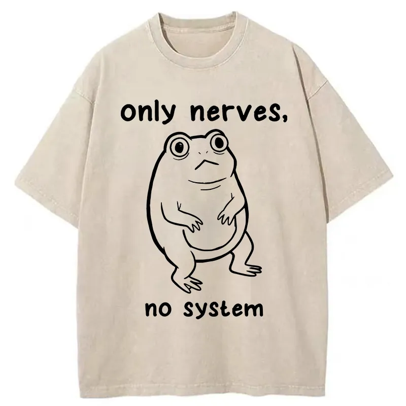 Tokyo-Tiger No System Frog Meme Washed T-Shirt