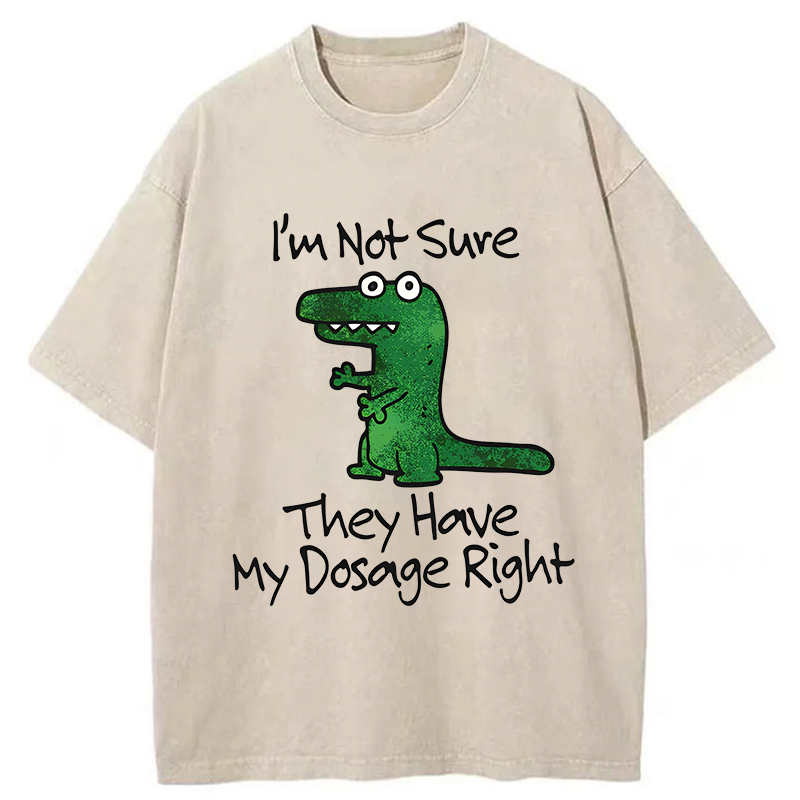Tokyo-Tiger Dinosaur Meme Sarcastic Ironic Washed T-Shirt