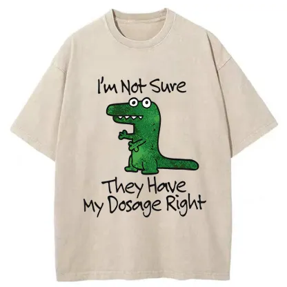 Tokyo-Tiger Dinosaur Meme Sarcastic Ironic Washed T-Shirt