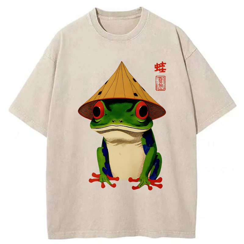 Tokyo-Tiger Japanese Poison Frog Washed T-Shirt