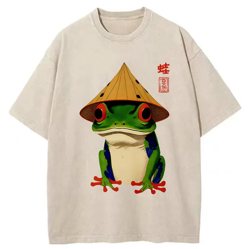 Tokyo-Tiger Japanese Poison Frog Washed T-Shirt