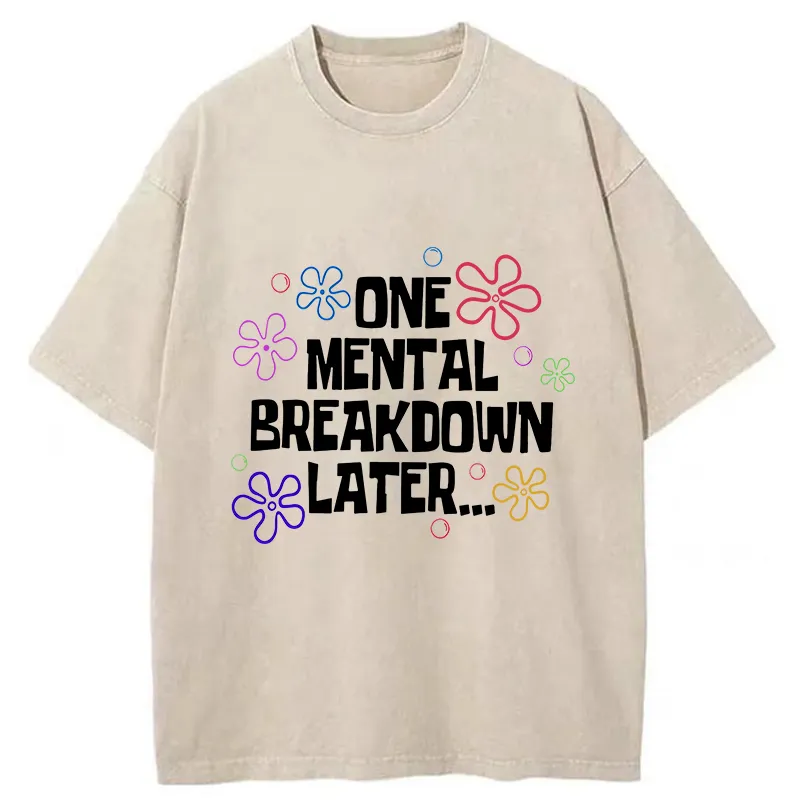 Tokyo-Tiger Mental Breakdown Flowers Washed T-Shirt