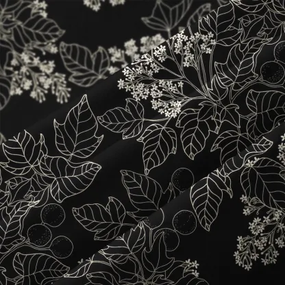 Tokyo-Tiger Refined Leaf And Berry Silhouette Button-up Shirt