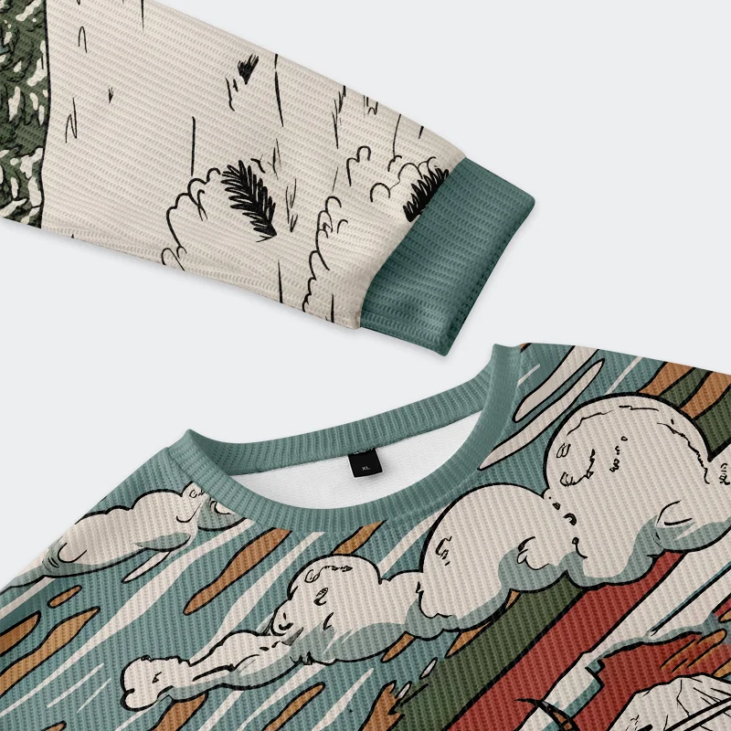 Tokyo-Tiger Krampus Sled Christmas Ugly Sweatshirt