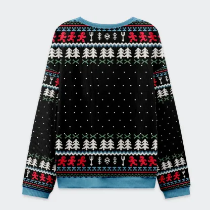 Tokyo-Tiger Gingerbread Man Disaster Is Coming Christmas Ugly Sweatshirt