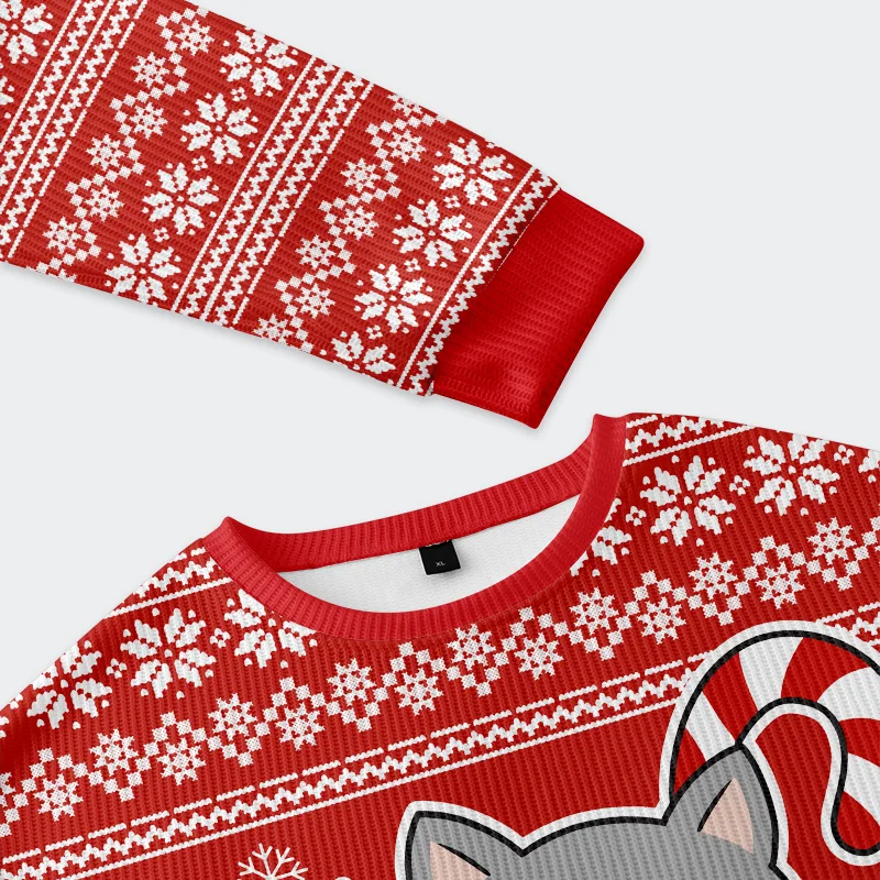 Tokyo-Tiger Cat In The Sock Christmas Ugly Sweatshirt