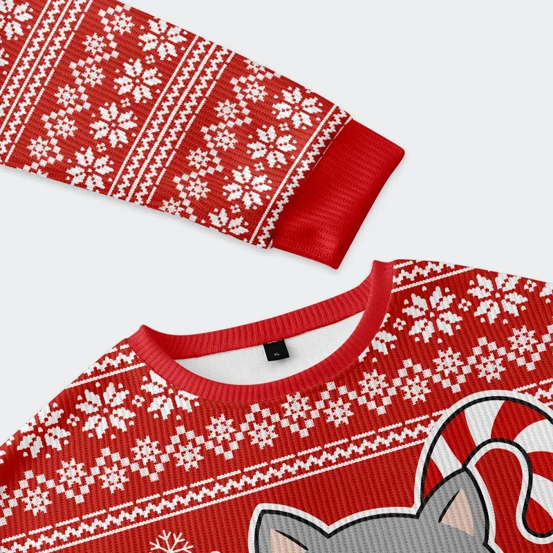 Tokyo-Tiger Cat In The Sock Christmas Ugly Sweatshirt