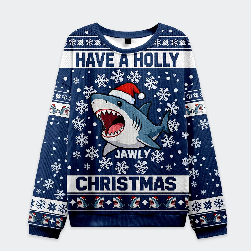 Tokyo-Tiger Christmas Shark Funny Christmas Ugly Sweatshirt