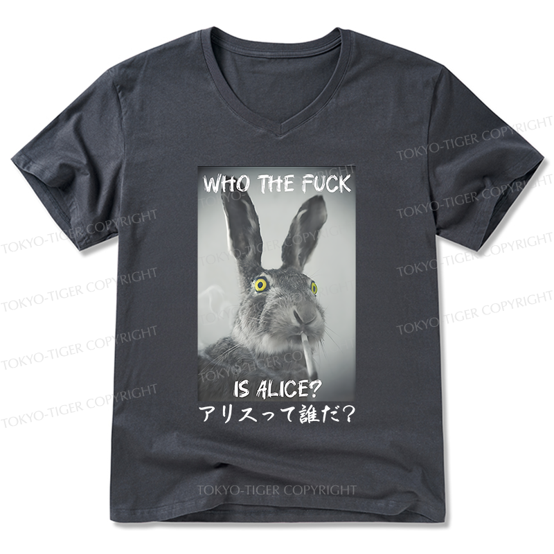 Tokyo-Tiger Who Is Alice? V-Neck Classic T-Shirt