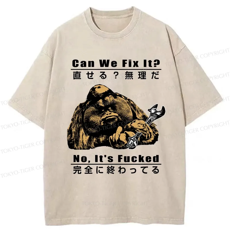 Tokyo-Tiger Can The Orangutans Fix It Washed T-Shirt