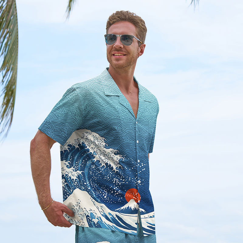 Tokyo-Tiger The Great Wave Off Fuji Aloha Hawaiian Shirt