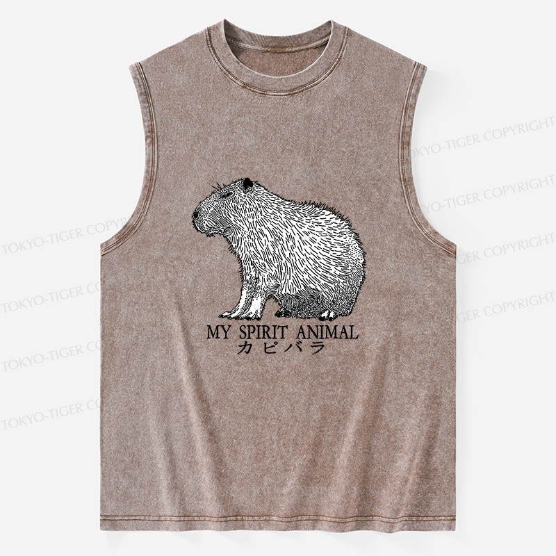 Tokyo-Tiger Capybara Spirit Washed Tank