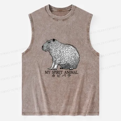 Tokyo-Tiger Capybara Spirit Washed Tank