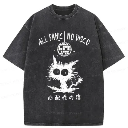 Tokyo-Tiger Anxious Cat Washed T-Shirt