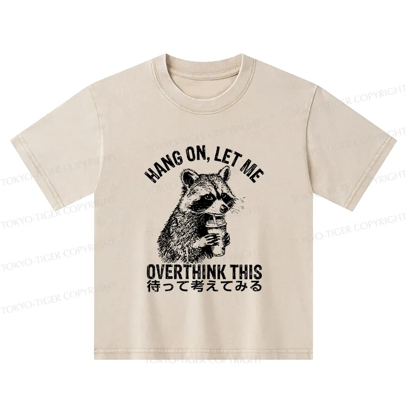 Tokyo-Tiger Overthink Raccoon Kids Washed T-Shirt