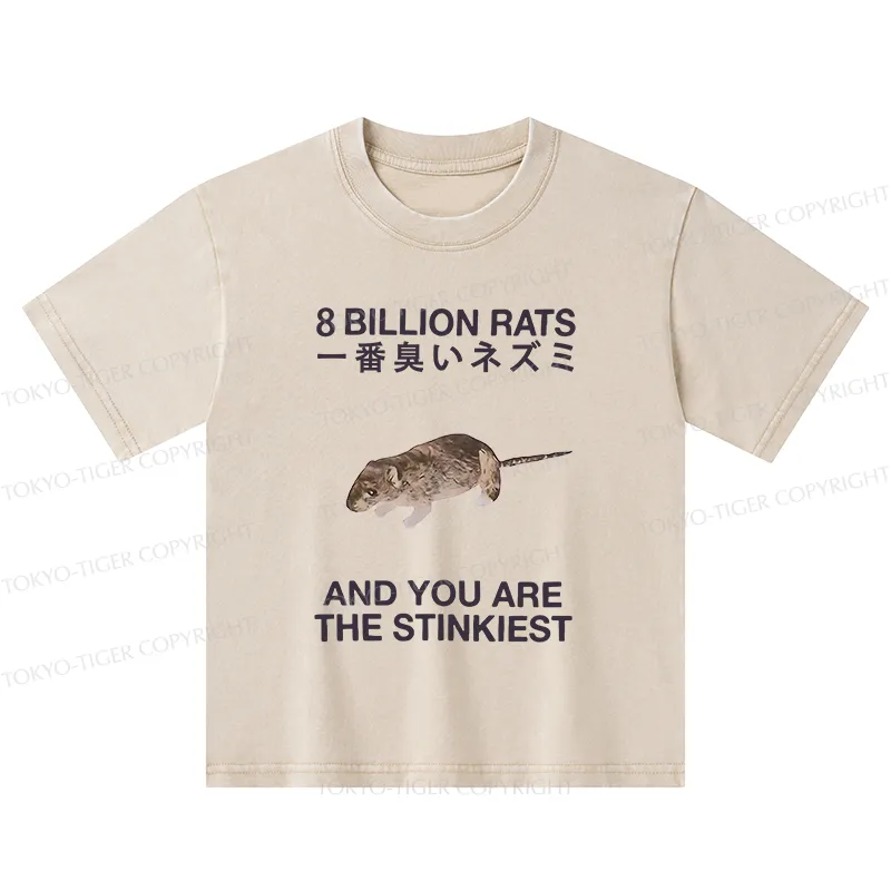 Tokyo-Tiger World's Stinkiest Rat Kids Washed T-Shirt