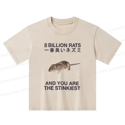 Tokyo-Tiger World's Stinkiest Rat Kids Washed T-Shirt