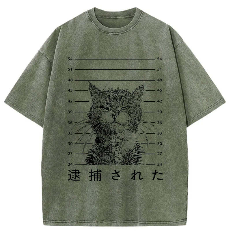 Tokyo-Tiger Cat That Was Arrested Washed T-Shirt Sale