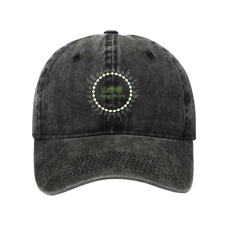 Tokyo-Tiger Yamanote Line Stations Circle Washed Cap Sale