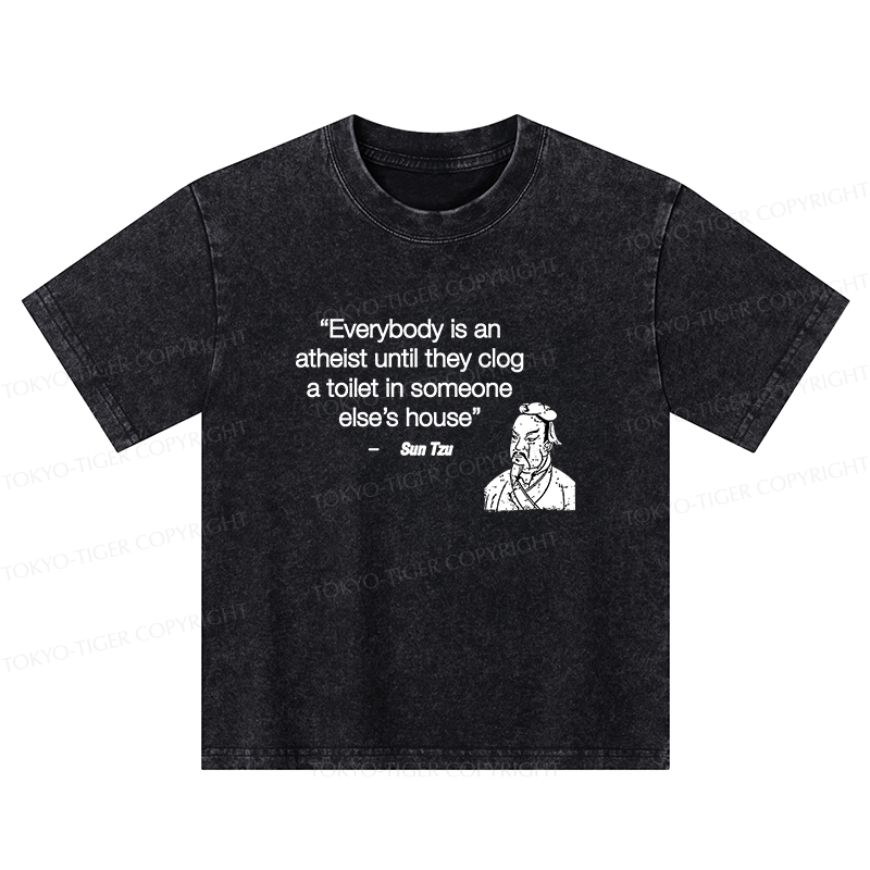 Tokyo-Tiger Funny Sun Tzu Saying Kids Washed T-Shirt
