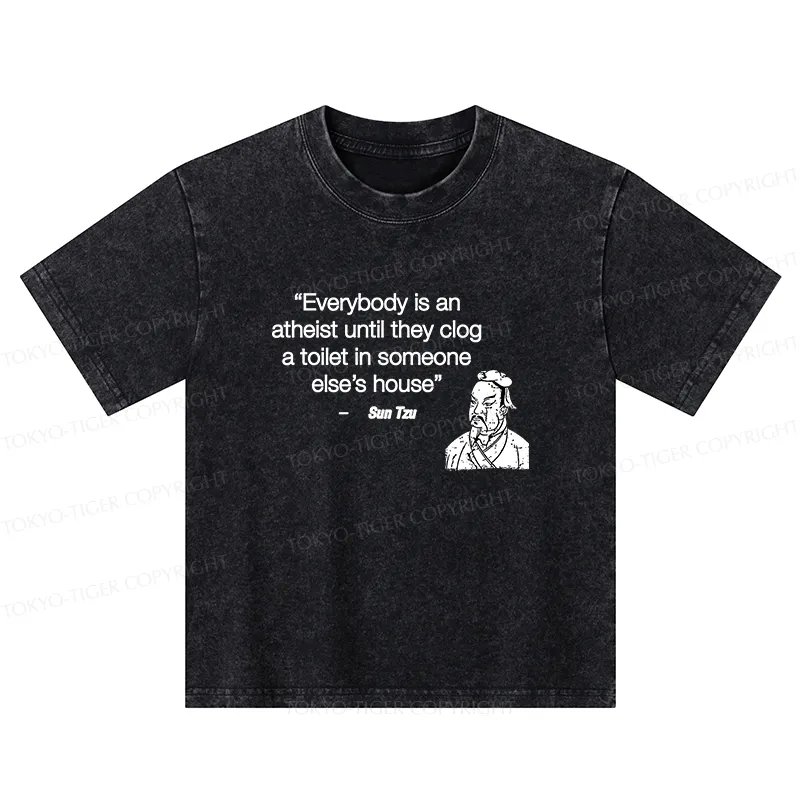 Tokyo-Tiger Funny Sun Tzu Saying Kids Washed T-Shirt